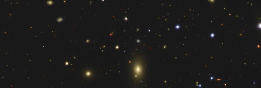 Color image of an area of ​​the sky observed with J-PAS