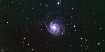 T80Cam first light image of the spiral galaxy M101. T80Cam first light image of the spiral galaxy M101.