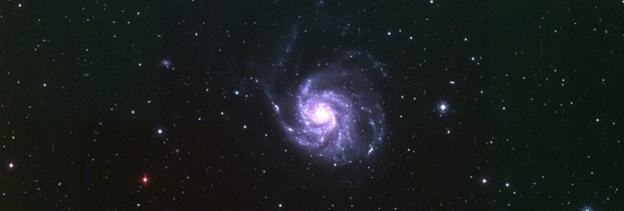 T80Cam first light image of the spiral galaxy M101. T80Cam first light image of the spiral galaxy M101.